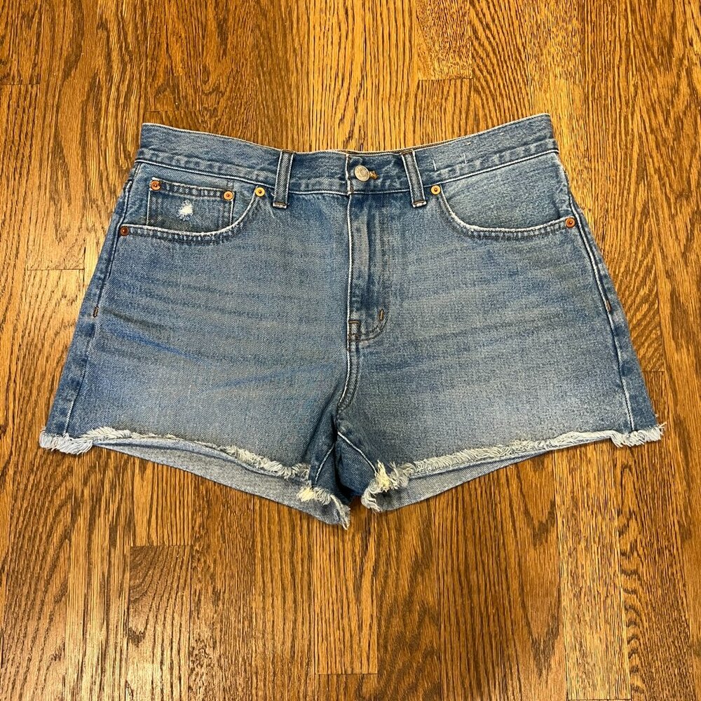 Madewell Relaxed Denim Shorts in Bonavie Wash